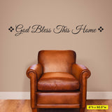 God Bless This Home Wall Lettering, 0033, Wall Decals, Wall Stickers, God Bless
