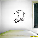 Custom Softball Name Wall Decal, 0125, Personalized Softball Name Wall Decal, Girls Softball, Softball Custom Name