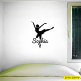 Custom Dance Name Wall Decal, 0126, Personalized Dance Name Wall Decal, Girls Dance, Dance Custom Name