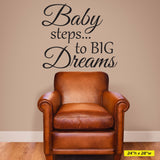 Baby steps... to Big Dreams wall lettering. Size exampls is 24"h x 28"w
