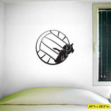 Girls Volleyball Wall Decal, 0297, Spike, Volleyball Theme Decal, Ladies Volleyball