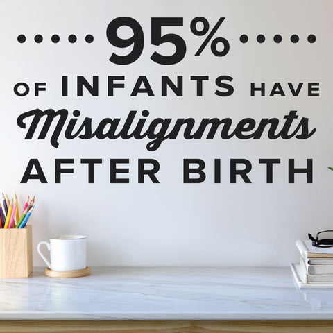 95% Of Infants Have Misalignments After Birth, Wall Decal, 0313, Chiropractic Wall Hangings