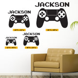 Video Game Custom Name Wall Decal, 0415, Video Game Controller