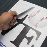 Peel and stick your Love Baseball Wall Graphic