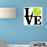 Love Tennis Ball Wall Print, 11"h x 11"w
