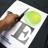 Just peel and stick your love tennis wall graphic to any smooth surface.