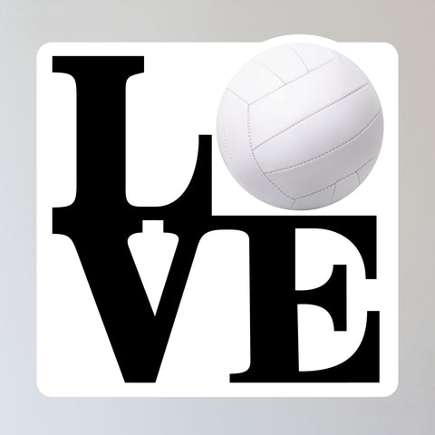 Love Volleyball Wall Sticker, 11"h x 11"w