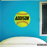 Custom Softball Wall Sticker, 28x28