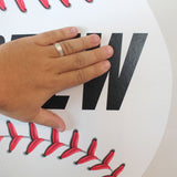 Installation of Baseball Wall Graphic