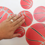 installation of basketball wall stickers.