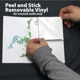 peel and stick removable vinyl, for smooth walls only