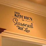 This Kitchen Is Seasoned With Love Wall Decal, 0007, Kitchen Wall Decals, Food Wall Art