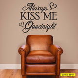 Always Kiss Me Goodnight Wall Decor, 0027, Love Wall Art
