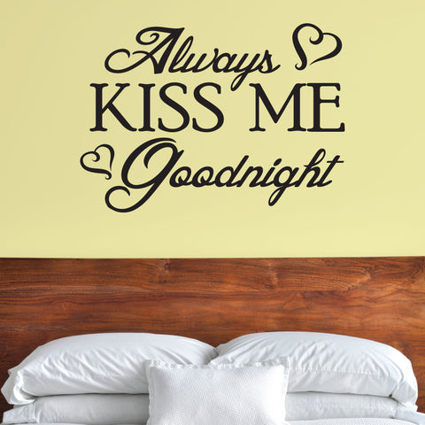 Always Kiss Me Goodnight Wall Decor, 0027, Love Wall Art