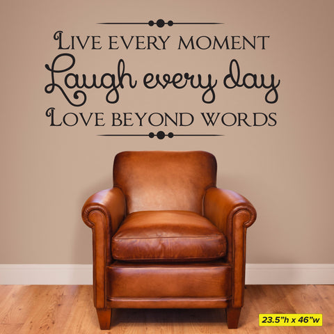 Moment, Laugh Lettering, – Wall Day, Live Wall Every Decal, 0030, Decal Every Wall