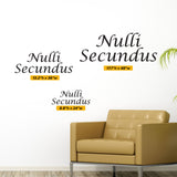 Nulli Secundus Wall Decal, Latin for "Second to None", 0052, Wall Lettering