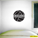 Custom Volleyball Wall Decal, 0058, Personalized Volleyball Wall Decal, Custom Name