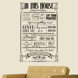In This House We Do Decal - 0109, Rules Decal, Family Rules, Family Wall Decals, House Rules