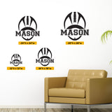 Custom Football Name Wall Decal, 0119, Personalized Football Name Wall Decal