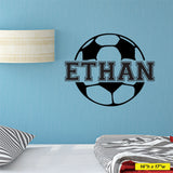 Custom Soccer Name Wall Decal, 0122, Personalized Soccer Name Wall Decal, Girls Soccer, Boys Soccer, Custom Name