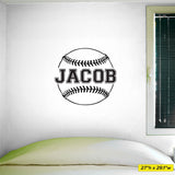 Custom Baseball Name Wall Decal, 0124, Personalized Baseball Name Wall Decal, Girls Softball, Boys Baseball