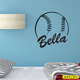 Custom Softball Name Wall Decal, 0125, Personalized Softball Name Wall Decal, Girls Softball, Softball Custom Name