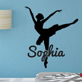 Custom Dance Name Wall Decal, 0126, Personalized Dance Name Wall Decal, Girls Dance, Dance Custom Name
