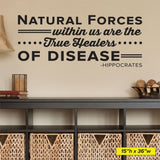 Natural Forces within us are the True Healers of Disease. - Hippocrates, 0136, Chiropractor Wall Decal