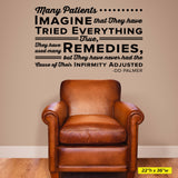 Many patients imagine that they have tried everything, DD Palmer, 0139, Chiropractor Wall Decal