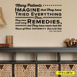 Many patients imagine that they have tried everything, DD Palmer, 0139, Chiropractor Wall Decal