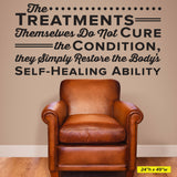 Restore the body's Self healing ability, Wall Decal, 0142, Chiropractor Wall Lettering