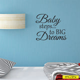 Baby steps to Big Dreams wall art. Size example 11"h x 13"w