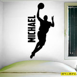 Custom Boys Basketball Wall Decal, 0267, Personalized, Basketball Player