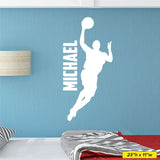 Custom Boys Basketball Wall Decal, 0267, Personalized, Basketball Player