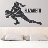 Custom Girls Name Volleyball Slide, Wall Decal, 0278, Personalized, Dig, Volleyball Player