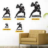 Custom Football Quarterback Wall Sticker, 0285, Personalized Boys Football Wall Decal