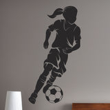 Girls Soccer Wall Decal, 0292, Dribbling, Ladies Soccer, Futbol, Girls Soccer