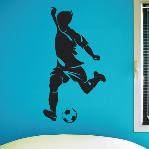 Soccer Player Wall Decal, 0294, Futbol Wall Sticker, Boys Soccer, Girls Soccer