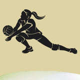 Girls Volleyball Wall Graphic, 0298, Bump, Volleyball Theme Decal, Ladies Volleyball, Dig