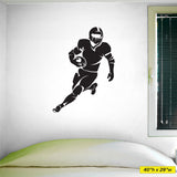 Football Running Back Wall Decal, 0301, Running Back Wall Sticker