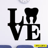 Love Tooth Wall Decal, 0348, Dental Office Wall Decal