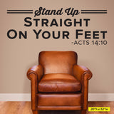 Stand Up Straight On Your Feet-Acts 14:10, 0407, Chiropractor Wall Decal