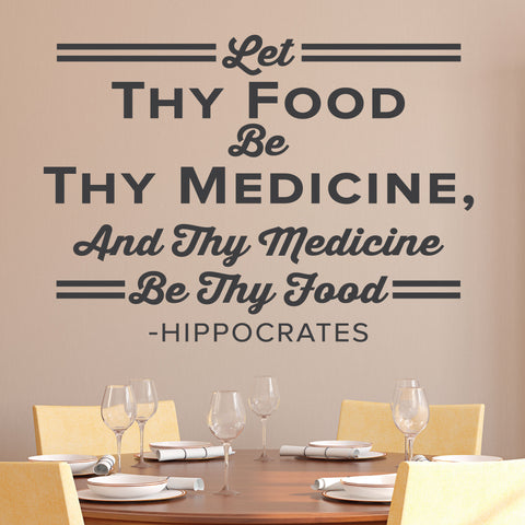 Let Thy Food Be Thy Medicine And Thy Medicine Be Thy Food, Hippocrates, 0411, Nutrition, Weight Loss, Healthy Living