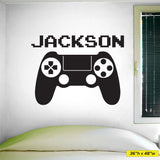 Video Game Custom Name Wall Decal, 0415, Video Game Controller