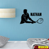 Personal Name Tennis Wall Graphic, 0430, Personalized Boys Tennis Wall Decal,