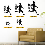 Custom Name Cross Country Wall Decal, 0434, Personalized Jogging Wall Decal, Track
