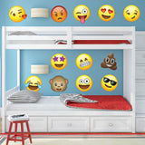 Emoji Wall Decals - 12" tall - Emoticon 12 Set - 0440