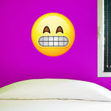 Smiling Emoji Wall Sticker - 28"h x 28"w - Large Emoji Wall Decal - 0444