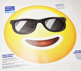 Sunglasses Emoji Wall Decal - 28"h x 28"w - Large Emoji Wall Decal - 0447