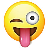Sticking tongue out emoji. Wall Sticker Design.